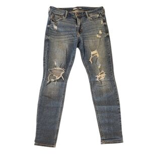 Old Navy Rockstar Super Skinny Distressed | Mid Rise Jeans Women's Size 8